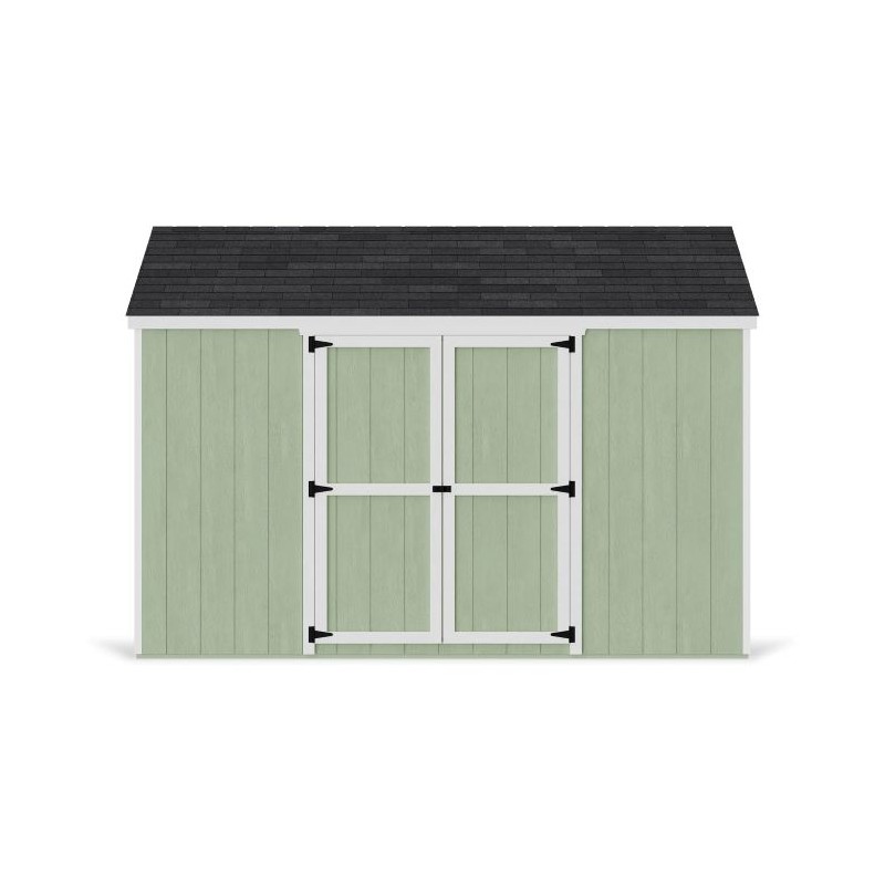 Little Cottage Co. 10x12 Value Gable Wood Storage Shed Kit with Side Entry - (10x12 VGS-SE-PC)