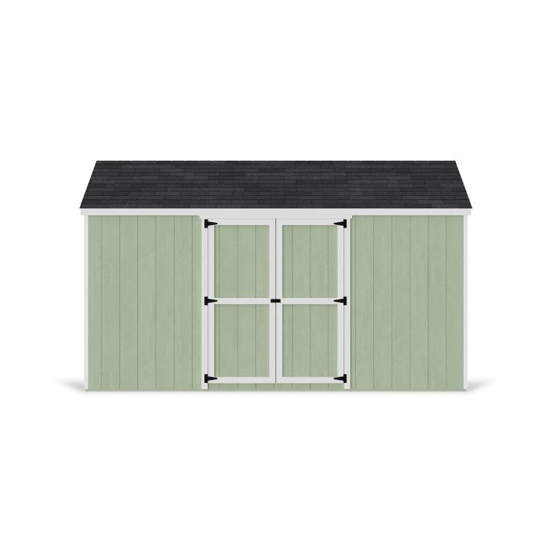 Little Cottage Co. 10x14 Value Gable Wood Storage Shed Kit with Side Entry - (10x14 VGS-SE-PC)