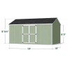 Little Cottage Co. 10x16 Value Gable Wood Storage Shed Kit with Side Entry - (10x16 VGS-SE-PC)