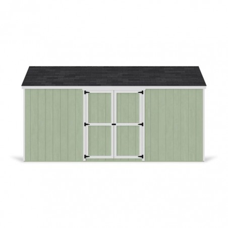 Little Cottage Co. 10x16 Value Gable Wood Storage Shed Kit with Side Entry - (10x16 VGS-SE-PC)