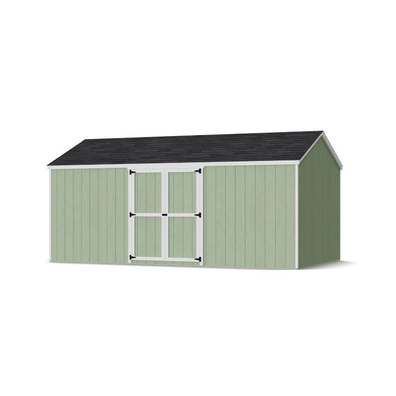 Little Cottage Co. 10x18 Value Gable Wood Storage Shed Kit with Side Entry - (10x18 VGS-SE-PC)