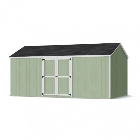 Little Cottage Co. 10x18 Value Gable Wood Storage Shed Kit with Side Entry - (10x18 VGS-SE-PC)