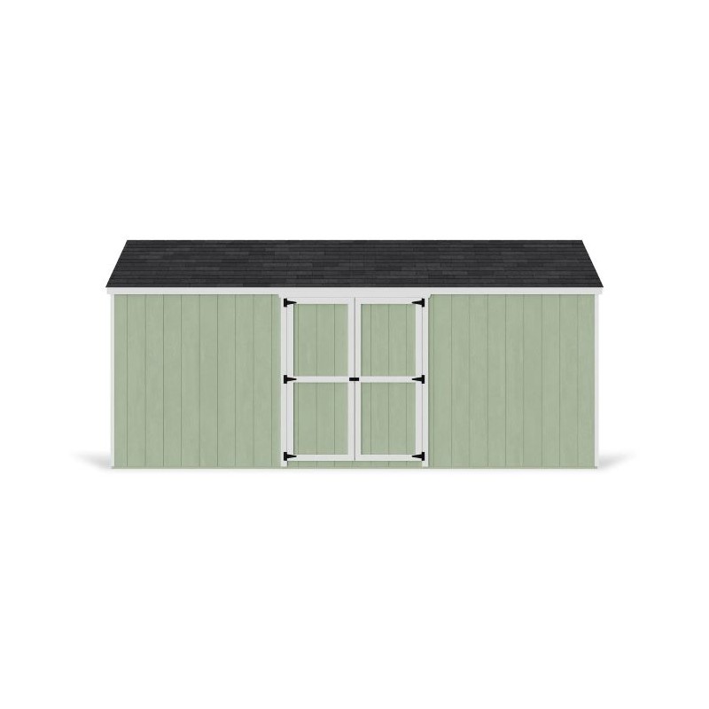 Little Cottage Co. 10x18 Value Gable Wood Storage Shed Kit with Side Entry - (10x18 VGS-SE-PC)