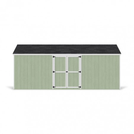 Little Cottage Co. 10x20 Value Gable Wood Storage Shed Kit with Side Entry - (10x20 VGS-SE-PC)