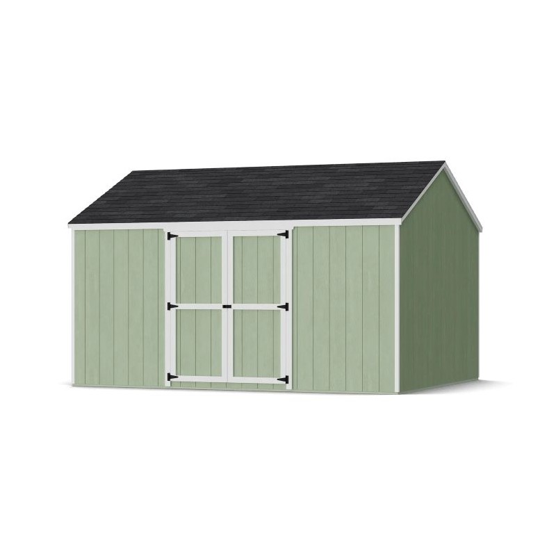 Little Cottage Co. 12x14 Value Gable Wood Storage Shed Kit with Side Entry - (12x14 VGS-SE-PC)
