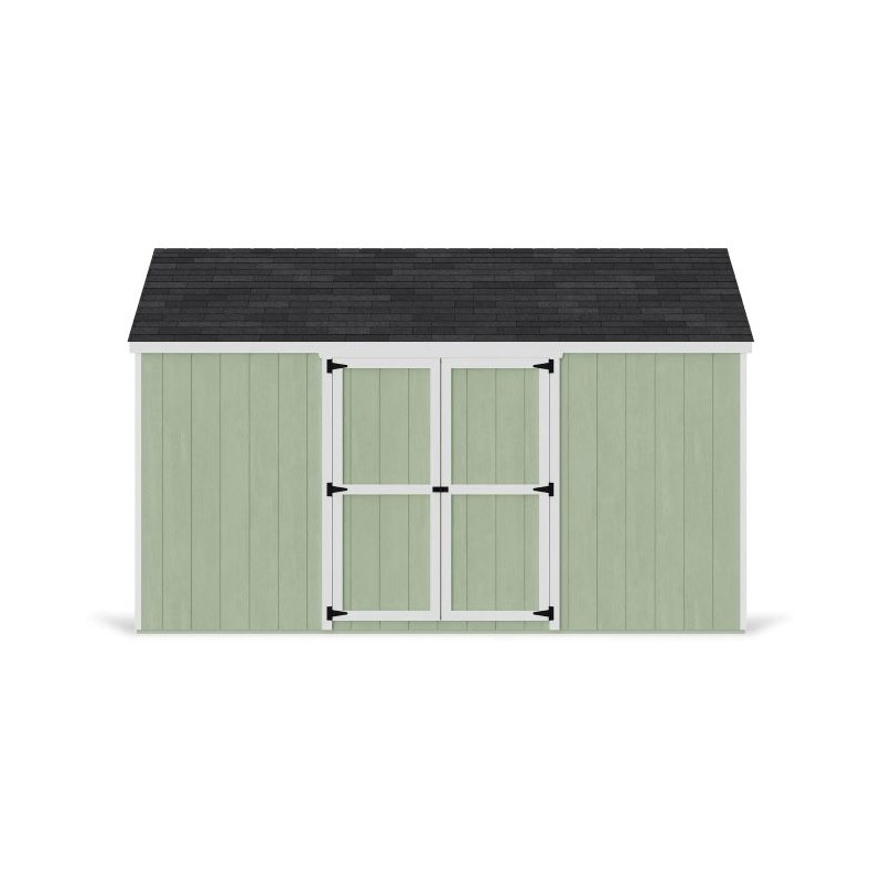 Little Cottage Co. 12x14 Value Gable Wood Storage Shed Kit with Side Entry - (12x14 VGS-SE-PC)