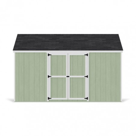 Little Cottage Co. 12x14 Value Gable Wood Storage Shed Kit with Side Entry - (12x14 VGS-SE-PC)