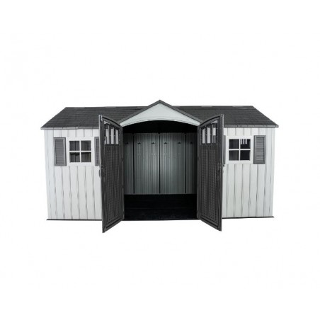 Lifetime Dual Entry 15x8 Outdoor Storage Shed - Gray Matters (60407)