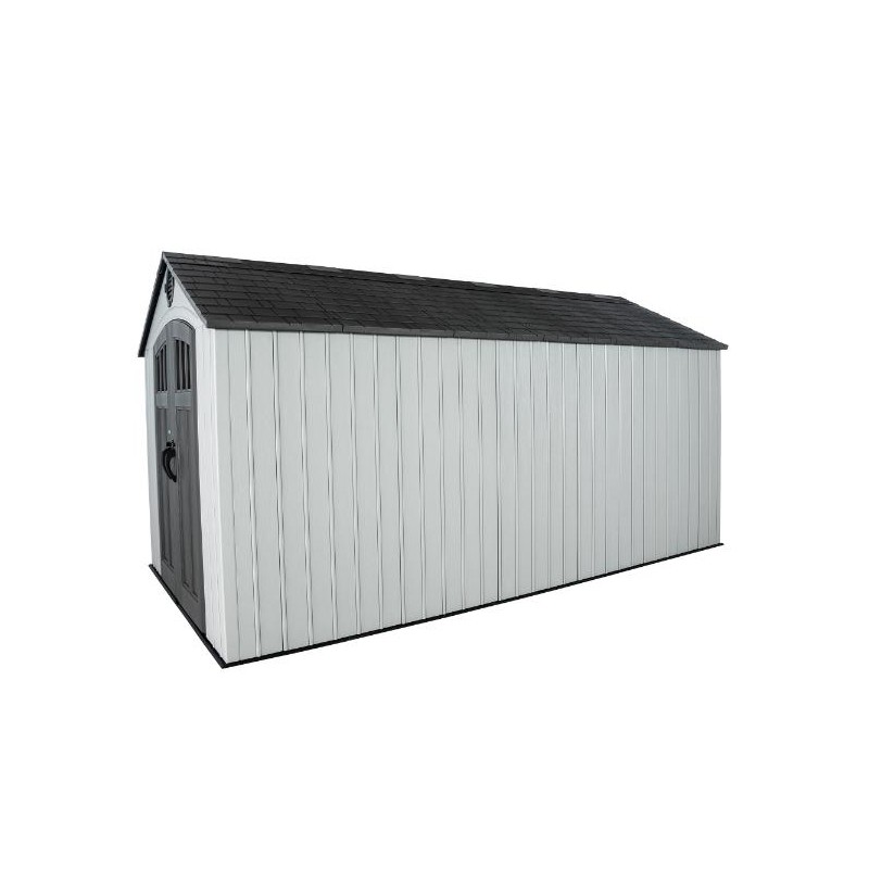Lifetime Dual Entry 15x8 Outdoor Storage Shed - Gray Matters (60407)