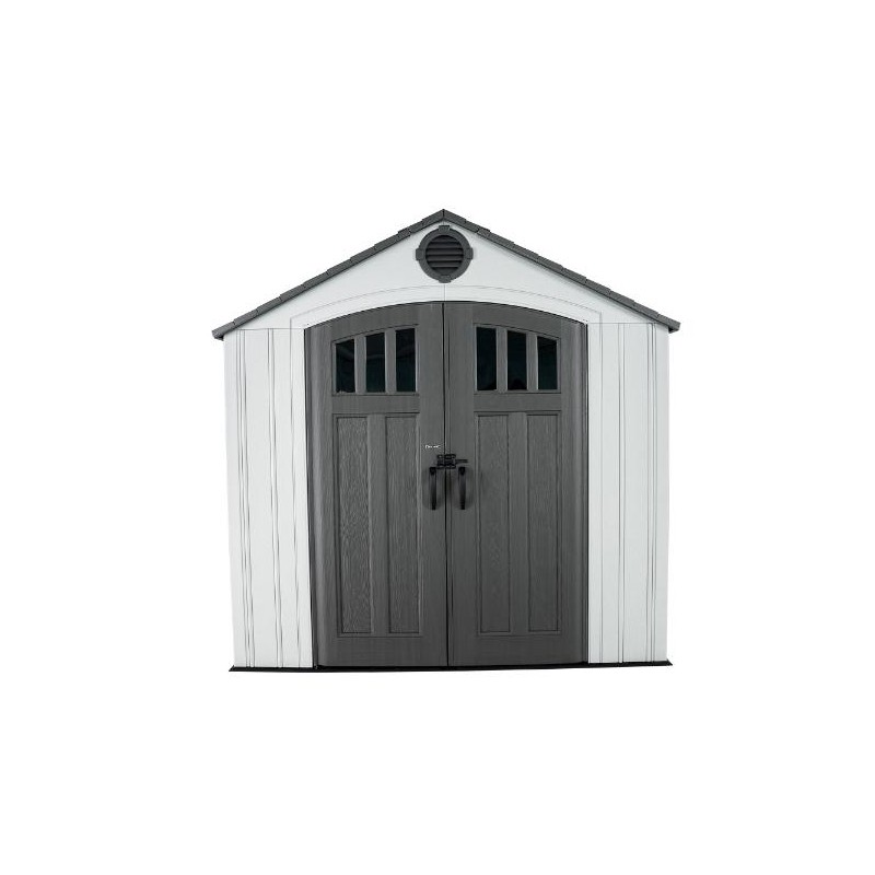 Lifetime Dual Entry 15x8 Outdoor Storage Shed - Gray Matters (60407)