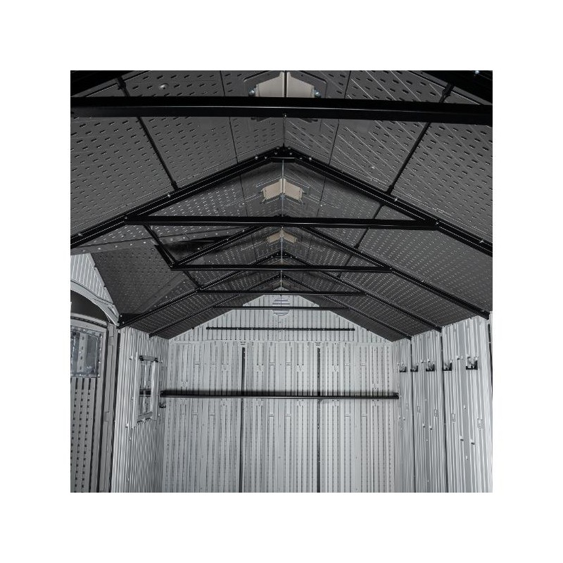 Lifetime Dual Entry 15x8 Outdoor Storage Shed - Gray Matters (60407)