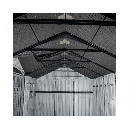 Lifetime Dual Entry 15x8 Outdoor Storage Shed - Gray Matters (60407)