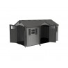 Lifetime Dual Entry 15x8 Outdoor Storage Shed - Gray Matters (60407)