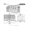 Lifetime Dual Entry 15x8 Outdoor Storage Shed - Gray Matters (60407)