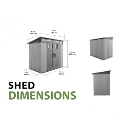 Lifetime Modern 8 ft. X 5 ft. Shed Kit - Storm Dust (60435)