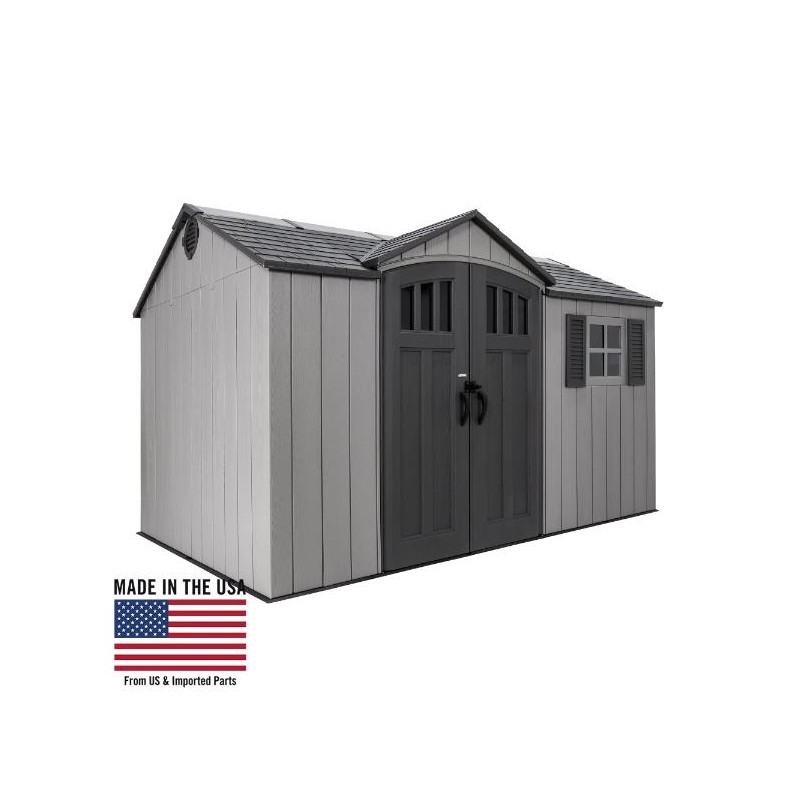 Lifetime 12.5 x 8 Outdoor Storage Shed Kit - Storm Dust (60454)