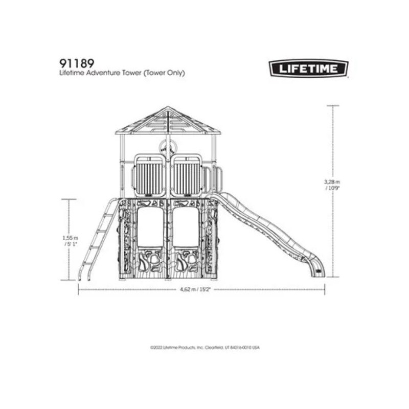 Lifetime Slide Tower Adventure Playset Kit (91189)