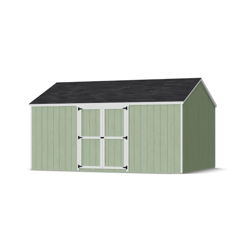 Little Cottage Co. 12x16 Value Gable Wood Storage Shed Kit with Side Entry - (12x16 VGS-SE-PC)