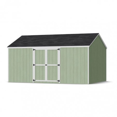 Little Cottage Co. 12x16 Value Gable Wood Storage Shed Kit with Side Entry - (12x16 VGS-SE-PC)