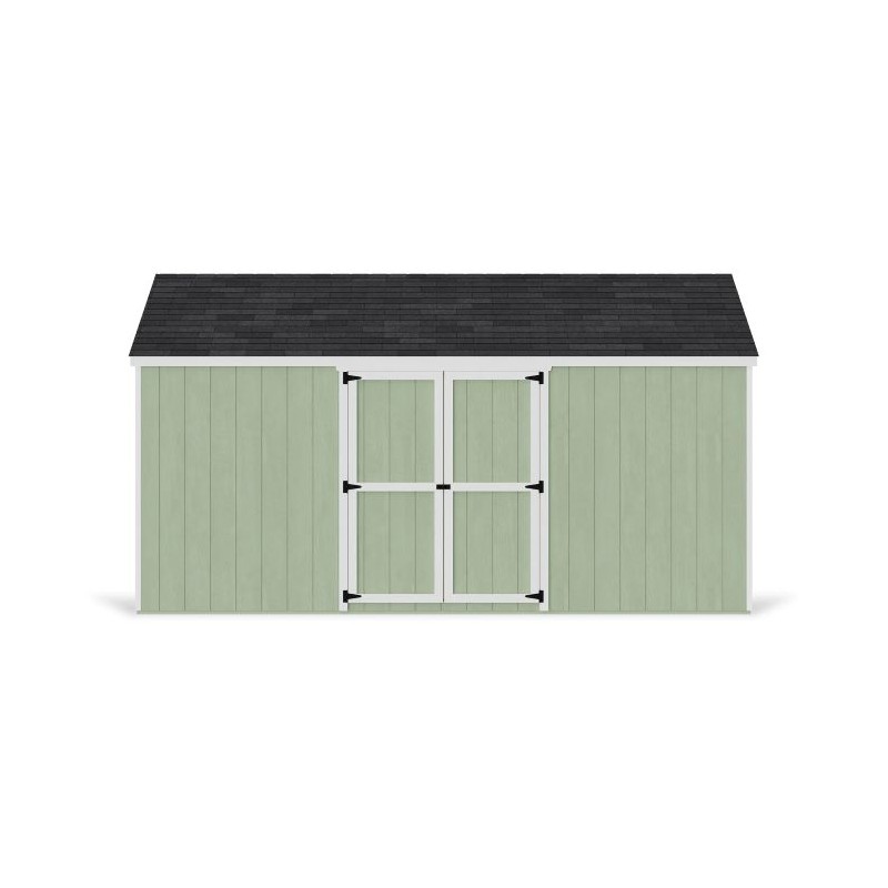 Little Cottage Co. 12x16 Value Gable Wood Storage Shed Kit with Side Entry - (12x16 VGS-SE-PC)