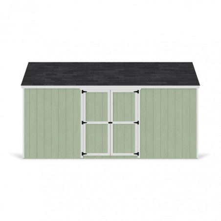 Little Cottage Co. 12x16 Value Gable Wood Storage Shed Kit with Side Entry - (12x16 VGS-SE-PC)