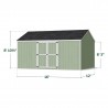 Little Cottage Co. 12x16 Value Gable Wood Storage Shed Kit with Side Entry - (12x16 VGS-SE-PC)