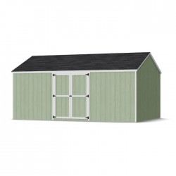 Little Cottage Co. 12x18 Value Gable Wood Storage Shed Kit with Side Entry - (12x18 VGS-SE-PC)