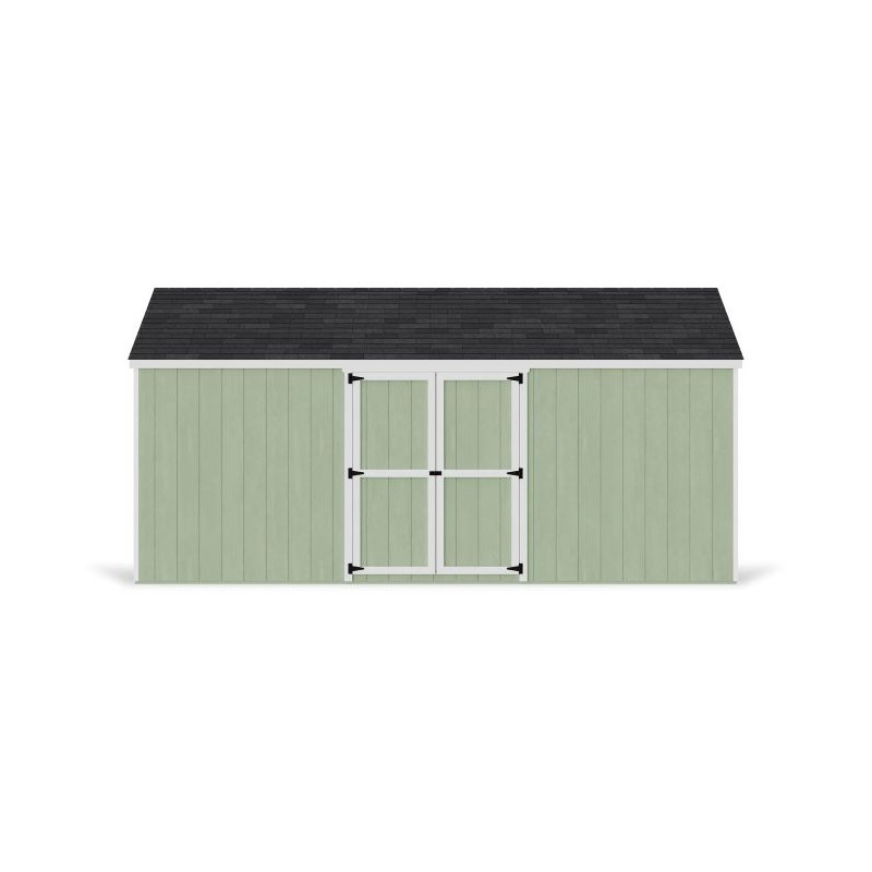 Little Cottage Co. 12x18 Value Gable Wood Storage Shed Kit with Side Entry - (12x18 VGS-SE-PC)