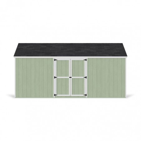 Little Cottage Co. 12x18 Value Gable Wood Storage Shed Kit with Side Entry - (12x18 VGS-SE-PC)