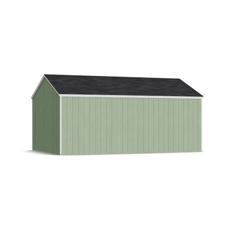 Little Cottage Co. 12x18 Value Gable Wood Storage Shed Kit with Side Entry - (12x18 VGS-SE-PC)