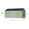 Little Cottage Co. 12x18 Value Gable Wood Storage Shed Kit with Side Entry - (12x18 VGS-SE-PC)