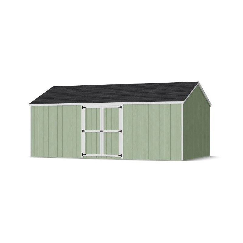 Little Cottage Co. 12x20 Value Gable Wood Storage Shed Kit with Side Entry - (12x20 VGS-SE-PC)