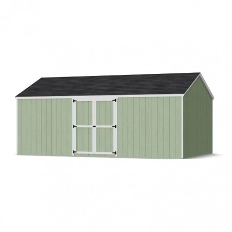 Little Cottage Co. 12x20 Value Gable Wood Storage Shed Kit with Side Entry - (12x20 VGS-SE-PC)