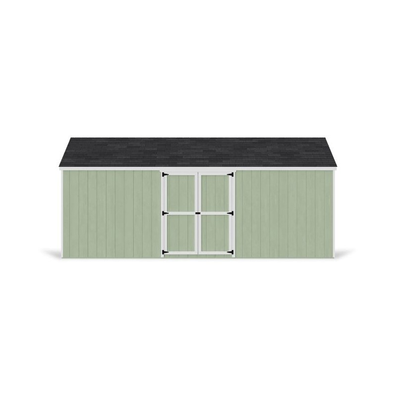 Little Cottage Co. 12x20 Value Gable Wood Storage Shed Kit with Side Entry - (12x20 VGS-SE-PC)