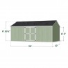Little Cottage Co. 12x20 Value Gable Wood Storage Shed Kit with Side Entry - (12x20 VGS-SE-PC)