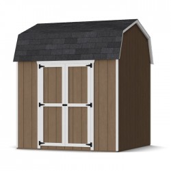 Little Cottage Co. 8x8 Value Gambrel Wood Barn Kit with 6' Sidewalls & Side Entry - (8x8 VGB-6-SE-PC)