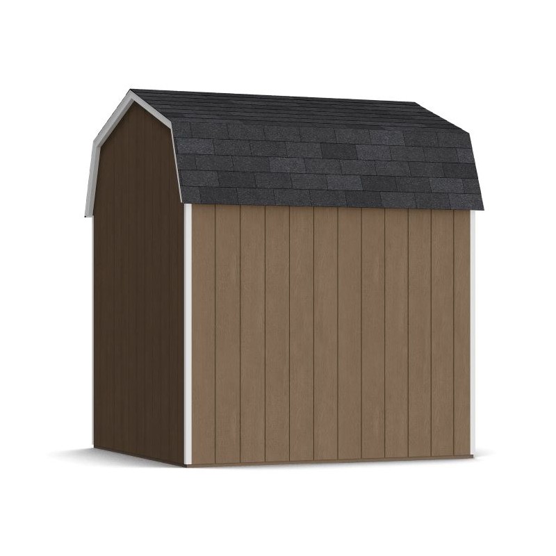 Little Cottage Co. 8x8 Value Gambrel Wood Barn Kit with 6' Sidewalls & Side Entry - (8x8 VGB-6-SE-PC)