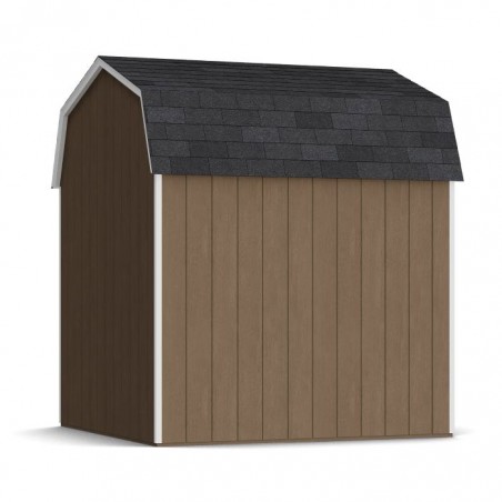 Little Cottage Co. 8x8 Value Gambrel Wood Barn Kit with 6' Sidewalls & Side Entry - (8x8 VGB-6-SE-PC)