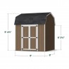 Little Cottage Co. 8x8 Value Gambrel Wood Barn Kit with 6' Sidewalls & Side Entry - (8x8 VGB-6-SE-PC)