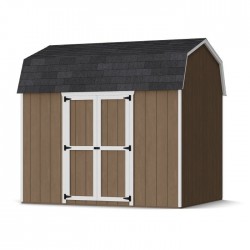 Little Cottage Co. 8x10 Value Gambrel Wood Barn Kit with 6' Sidewalls & Side Entry - (8x10 VGB-6-SE-PC)
