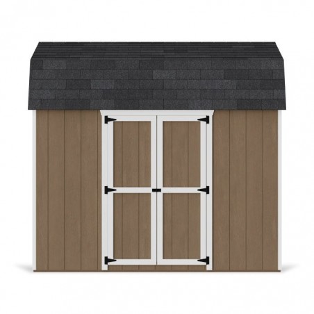 Little Cottage Co. 8x10 Value Gambrel Wood Barn Kit with 6' Sidewalls & Side Entry - (8x10 VGB-6-SE-PC)
