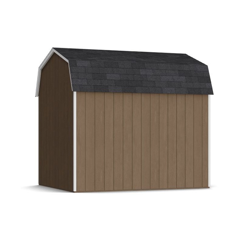 Little Cottage Co. 8x10 Value Gambrel Wood Barn Kit with 6' Sidewalls & Side Entry - (8x10 VGB-6-SE-PC)