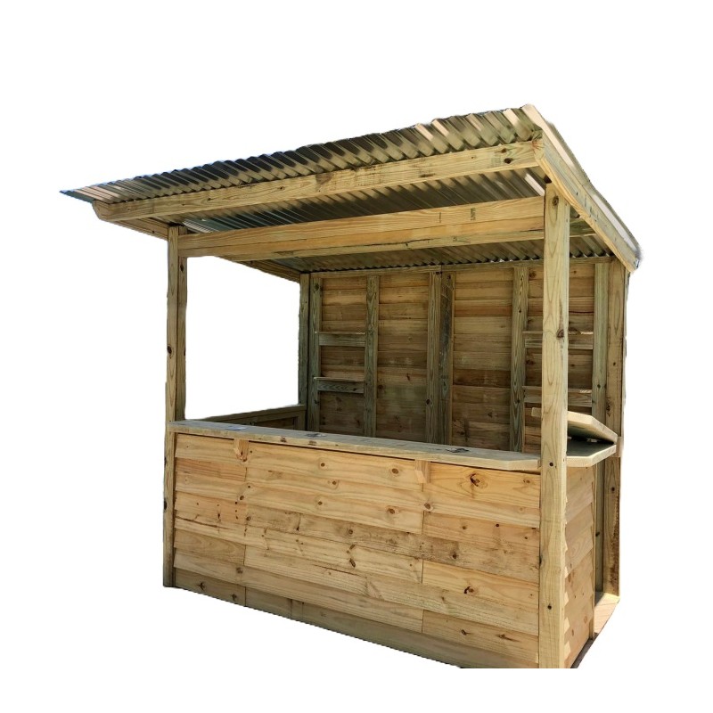 Taverns-To-Go Castlebar 8x5 Outdoor Wooden Bar Installed – (TTG-CB)