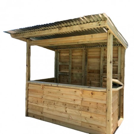 Taverns-To-Go Castlebar 8x5 Outdoor Wooden Bar Installed – (TTG-CB)