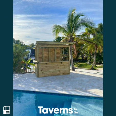 Taverns-To-Go Castlebar 8x5 Outdoor Wooden Bar Installed – (TTG-CB)