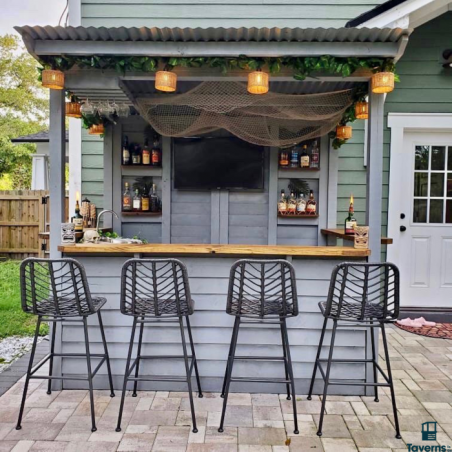 Taverns-To-Go Castlebar 8x5 Outdoor Wooden Bar Installed – (TTG-CB)