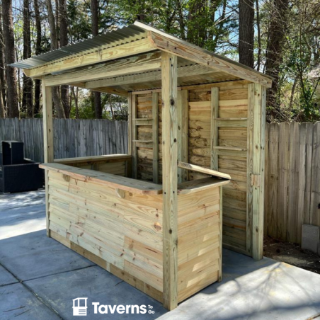 Taverns-To-Go Castlebar 8x5 Outdoor Wooden Bar Installed – (TTG-CB)