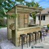 Taverns-To-Go Castlebar 8x5 Outdoor Wooden Bar Installed – (TTG-CB)