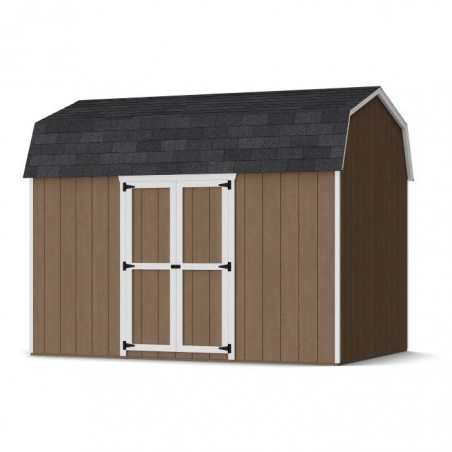 Little Cottage Co. 8x12 Value Gambrel Wood Barn Kit with 6' Sidewalls & Side Entry - (8x12 VGB-6-SE-PC)