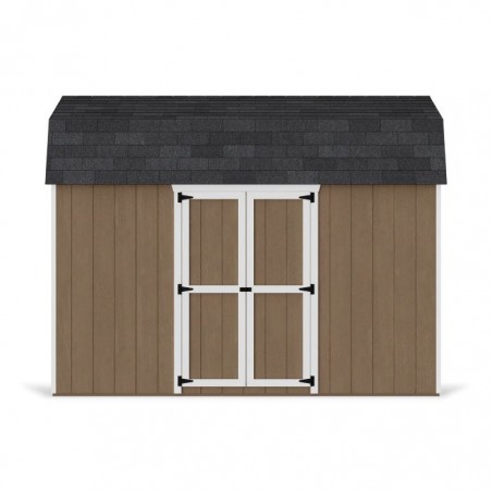 Little Cottage Co. 8x12 Value Gambrel Wood Barn Kit with 6' Sidewalls & Side Entry - (8x12 VGB-6-SE-PC)
